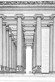 Temple of Atemis at Ephesus, reconstructed perspective